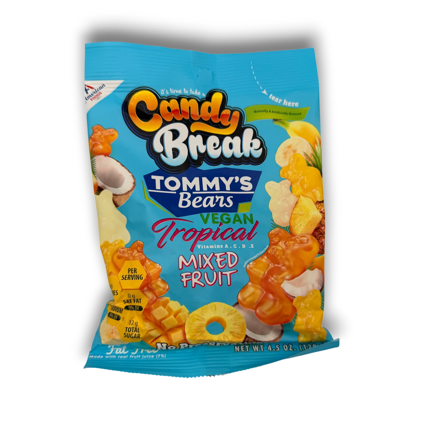 Tommy’s Bears Vegan Tropical Mixed Fruit 128g