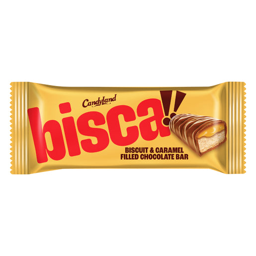 Bisca Biscuit & Caramel Filled Chocolate Bar 30g